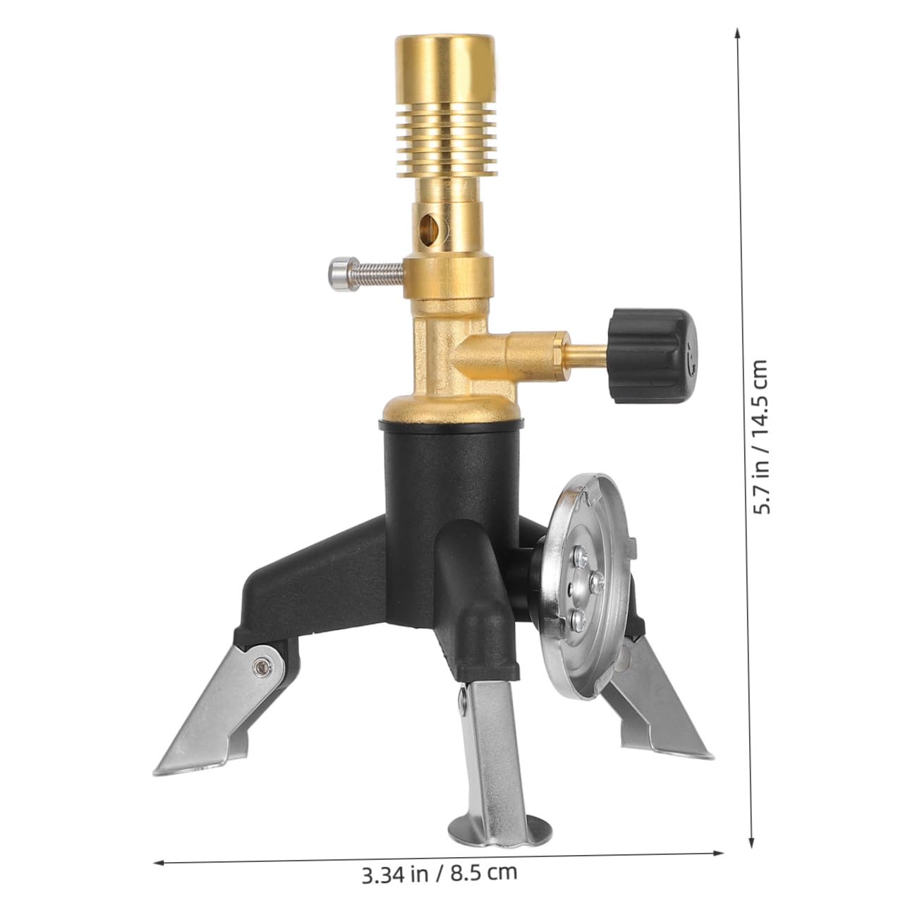 Cabilock Multifunctional Brass Bunsen Burner Light Gas Torch Propane Lab Burner Portable Sturdy Construction