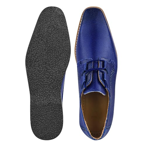 Image of LIBERTYZENO Mens Knitted & Animal Print Genuine Leather Adults Lace Up Oxford Dress Shoes for Easter Gift
