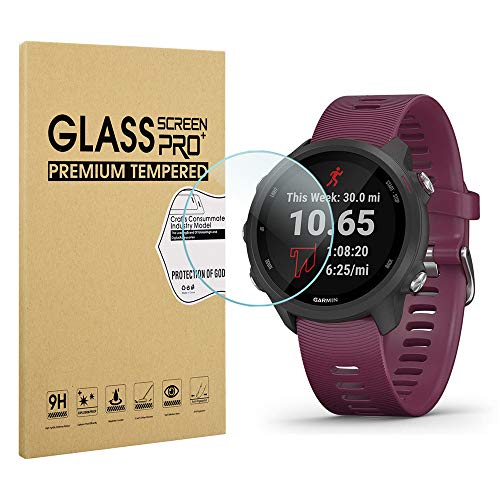 Diruite 3-Pack for Garmin Forerunner 245/245 Music Screen Protector, 2.5D 9H Hardness Tempered