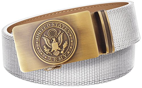 U.S. Army White Nylon Weave Slide Belt