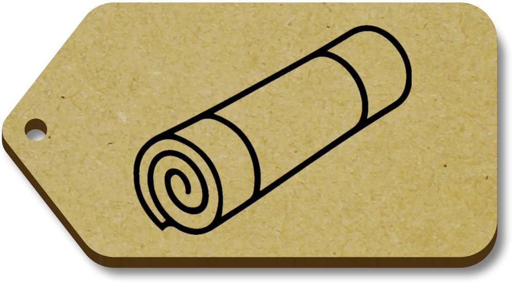 Azeeda 10 x ‘Rolled Yoga Mat’ 66mm x 34mm Gift Tags (TG00143983)