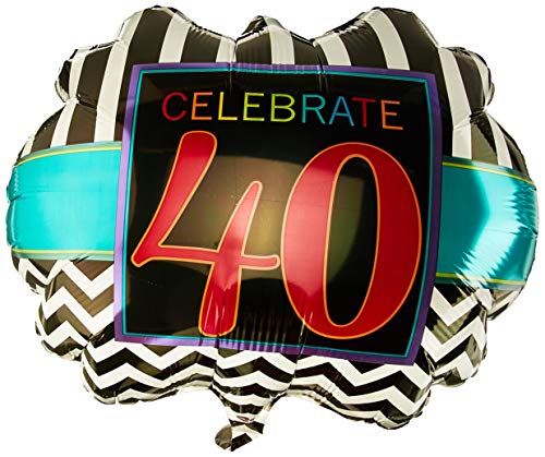 Anagram International, 25", Multicolor Birthday Celebration 40 Balloon