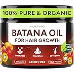 Batana Oil for Hair Growth - 100% Raw & Organic Dr Sebi Batana Oil - Cold-Pressed & Pure Unrefined Batana Hair Mask for Women & Men - Enhances Hair Thickness, Prevents Loss, Repairs Split Ends