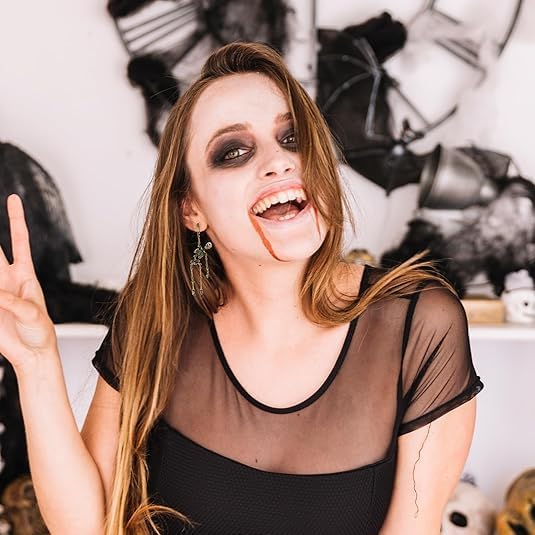 Halloween Skull Earrings For Women, Spooky Skull Skeleton Dangle Earrings for Women Gothic Punk Halloween Party Ear Jewelry - Image 5