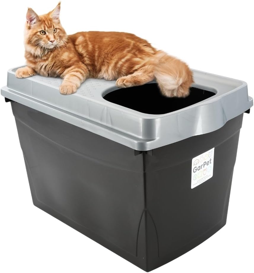 SAVIC Katzentoilette Hop In mit Einstieg von oben beigeweiss Amazon.de Haustier