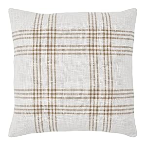 VHC Brands Plaid Euro Sham Wheat 26×27