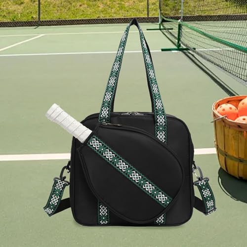 Pickleball Duffle Bag Sports Shoulder Gym Bag with Racquet Paddle Holder Tennis Tote Large Sports Handbag for Men Women3