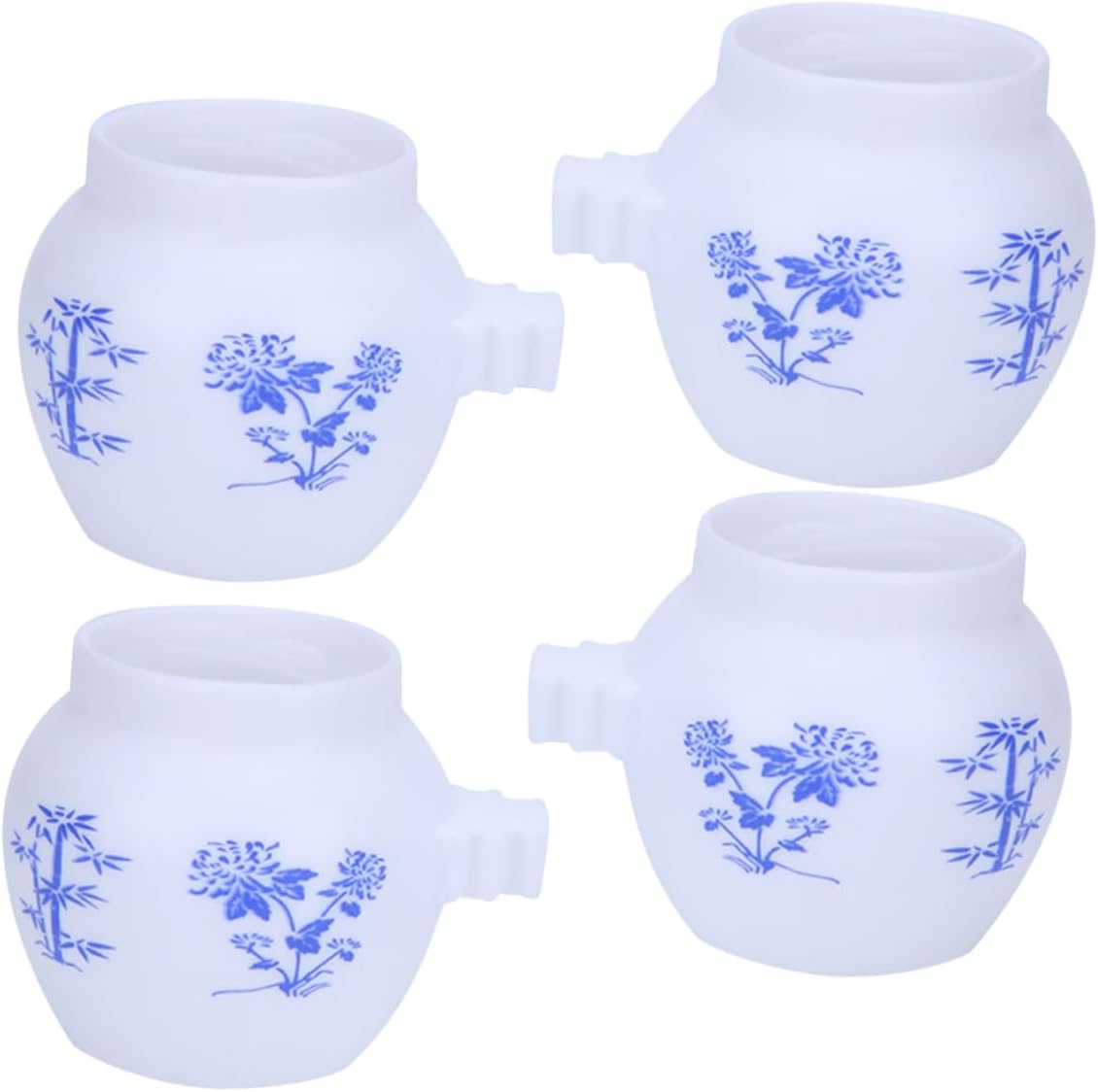 POPETPOP 4PCS parrot food box food container parakeet food bowl plastic drinking cups Parakeet Feeding Cups birdcage feeding bowls cockatiel Bird Food Dish Cage Bird Bowls Bird Feeder pet