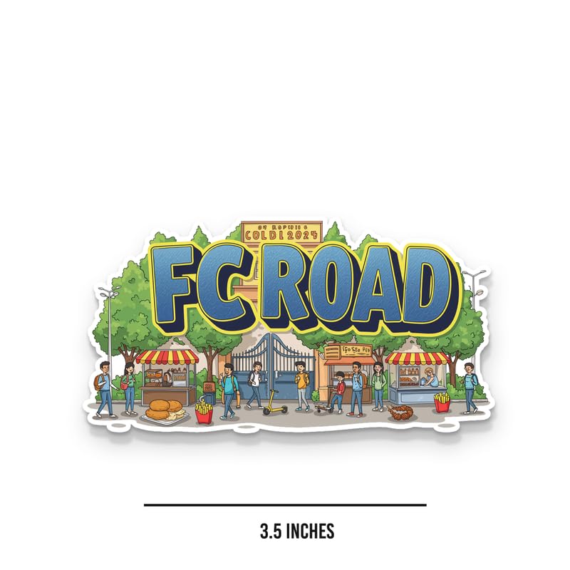 Image of Fc Road Fridge Magnets, Glossy Finish, Stylish Magnet for Fridge, Wardrobe & Metal Surfaces