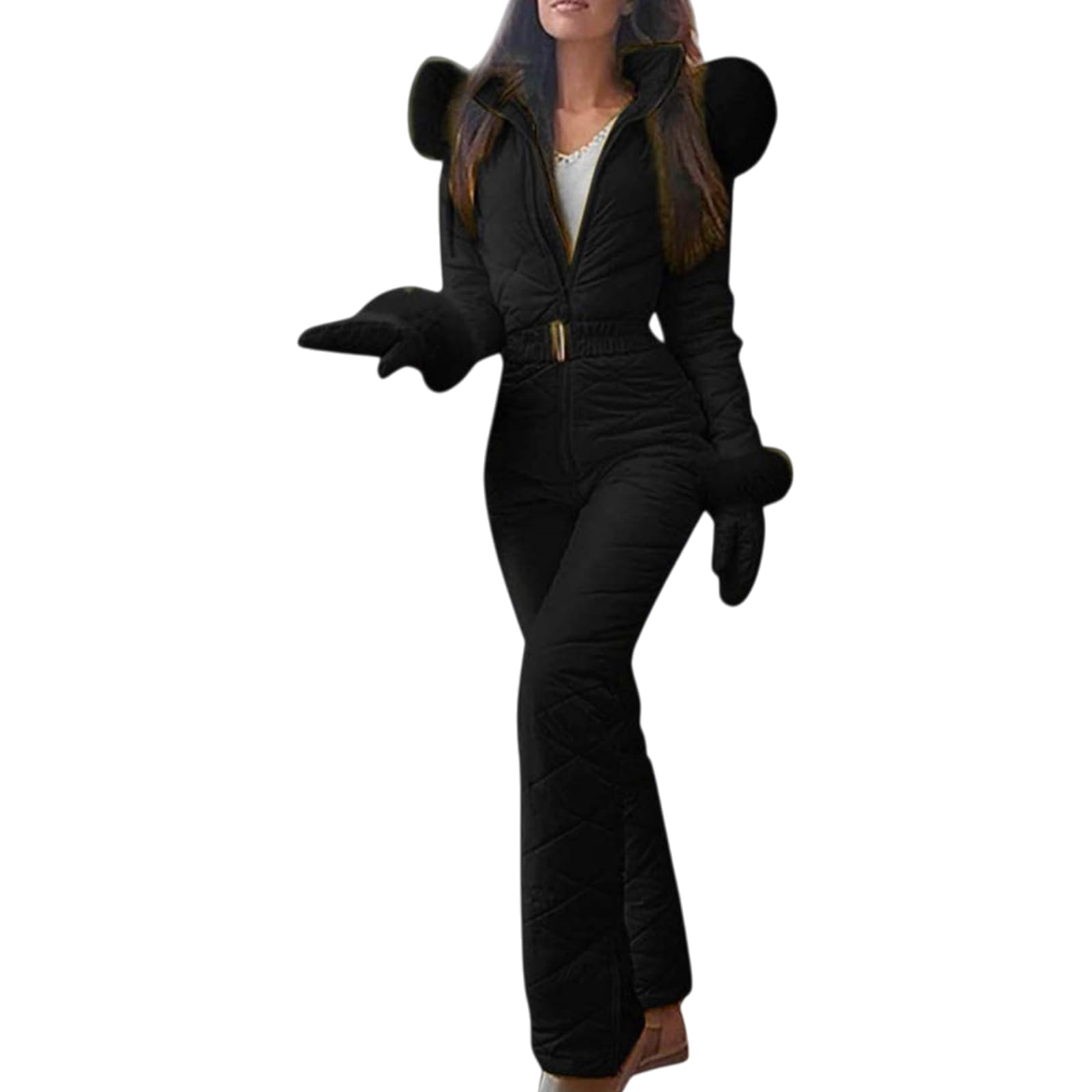 Traje de nieve de una pieza para mujer, impermeable, resistente al viento, traje de esquí aislado, para deportes al aire libre, ropa cálida, trajes de nieve
