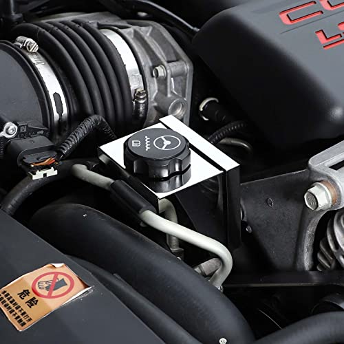 Image of Engine Bay Panel Cover for C6 Corvette 2005-2013, Stainless Steel Rear Engine Cover Guards Protector Splash Shield, Fuse Box Cover (Type N Steering Oil Pot Baffle)