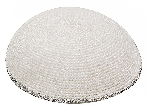 Image of Zion Judaica Quality Knit Kippahs Bulk Packs Knitted Kippot and Single Hand-Knit Kippas Kipa Clips Included