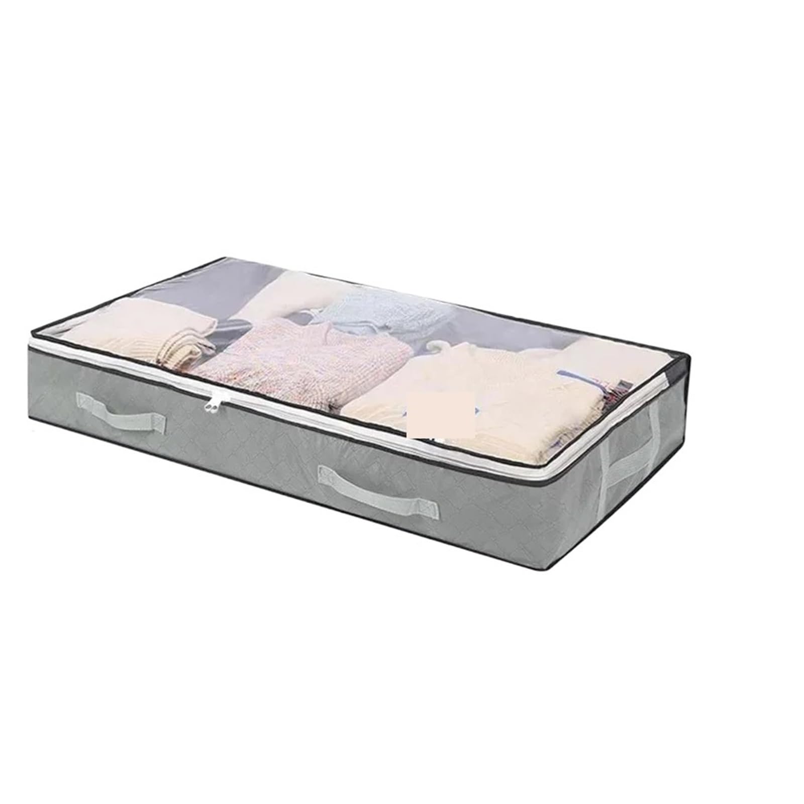 EnxJire Bed Sheet Organiser 1pc/2pcs/3pcs Dustproof Under Bed Storage Box with Reinforced Handles for Comforter Blanket Pillow Bedroom Accessories(Grey)