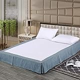 MINAKEDA Falda de Cama con Volantes de Color Sólido Simple Falda de Cama Envolvente para Cama Individual Doble Cenefa Mde Cama Dormitorio Faldas de Cama de Hotel Tamaño Queen/B/100*200Cm(39*79Inch)