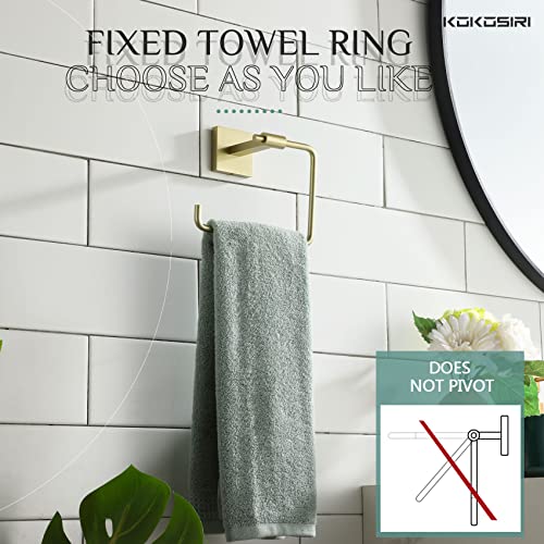 Kokosiri Toilet Paper Holder Paper Bathroom Roll Paper Holder Hand Towel Ring Bath Towel Holder Brushed Gold B2005Bg+B3007Bg #TOP5