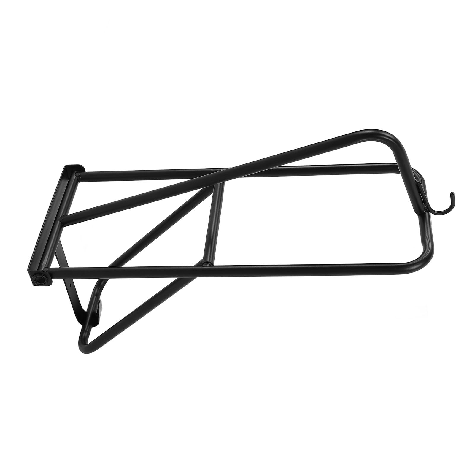 Estante para Almacenamiento de Sillas de Montar, Soporte Plegable para Ahorrar Espacio, Soporte de Hierro Montado en la Pared con Acabado Negro Mate para Remolques de Caballos, Establos,