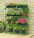 Mini Garden Greenhouse Staging Shelving 4 Tier Steel Stand 08907