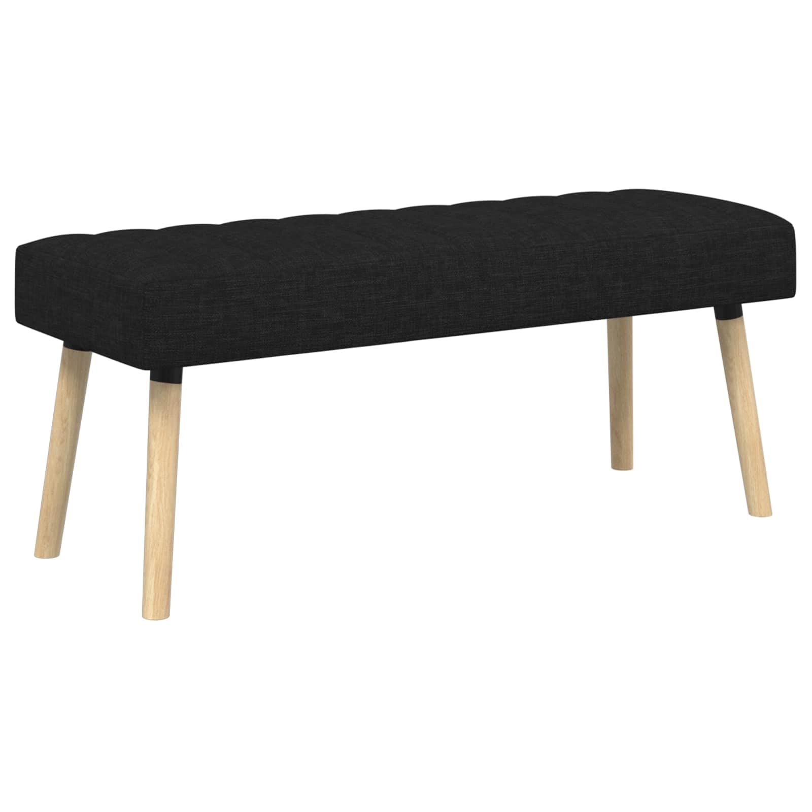 Banco con Tapizado en Canal Negro 110 x 40 x 46 cm Tela