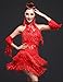 ZX Women's Dance Dress Rhinestone Sequin Fringe Flapper Party Dress Latin Salsa Ballroom Dancing 4 Pieces Outfits