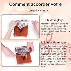 Kalimba 21 Clés Pouce Doigt Piano Portable Instrument de Musique avec Accessoires,Kalimba instrument avec tuning hammer… - Les Beatles, Paul McCartney, John Lennon, RIngo Starr, George Harrison Kalimba 21 Clés Pouce Doigt Piano Portable Instrument de Musique avec Accessoires,Kalimba instrument avec tuning hammer… – Image 4