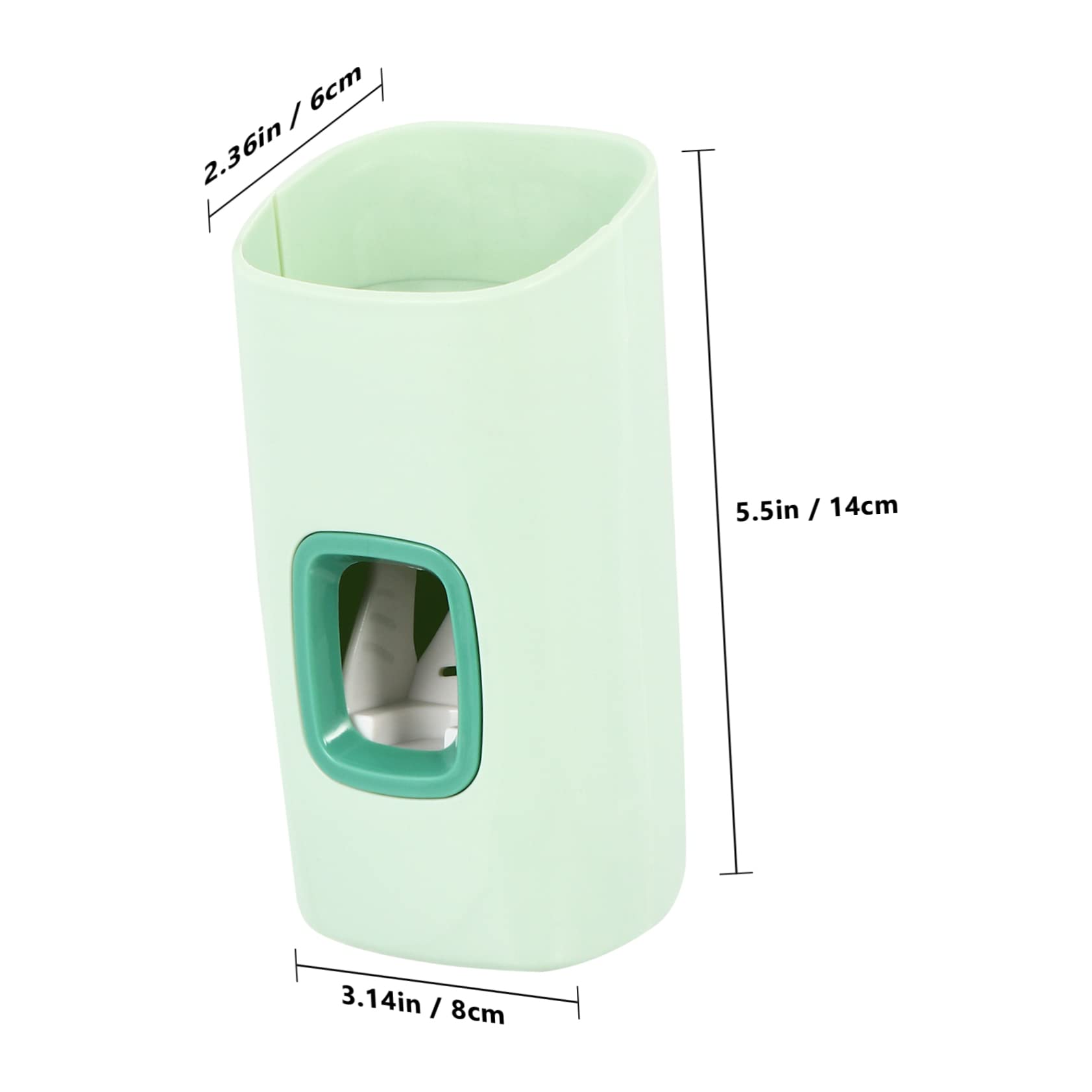 PartyKindom Induction Toothpaste Squeezer Wall Mount Toothpaste Dispenser No Drilling Mint Green Healthy Lifestyle