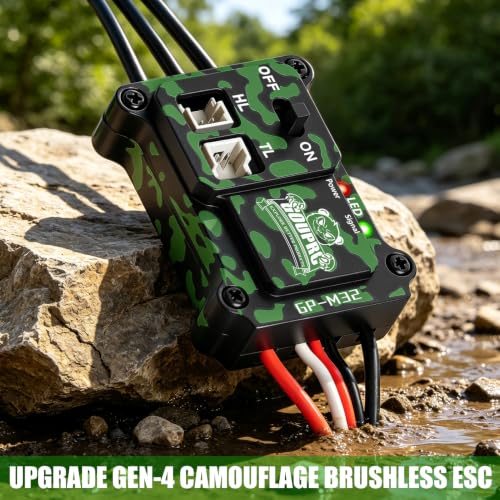 Discover the Power of GP M32 30A Brushless ESC with Head and Tail Light Ports for SCX24 SCX30 TRX4M - Image 3