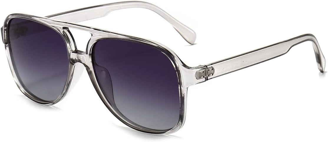 NIDOVIX Polarized Classic Vintage Aviator Sunglasses for Men Women Large Frame Retro 70s Sunglasses