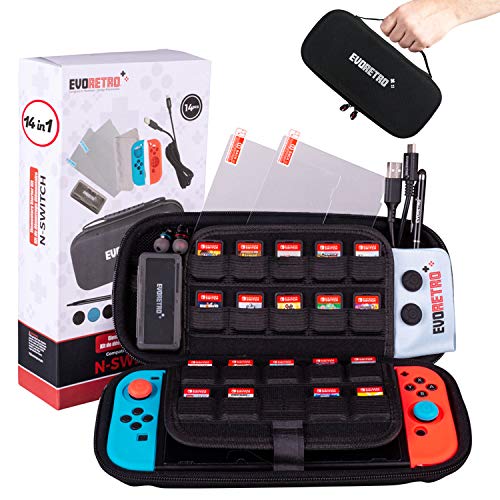 Starter Kit Accessories 14 pcs - Complete Bundle Set Compatible for Nintendo Switch Case Gaming Console Starter Kit Accessories 14 pcs - Complete Bundle Set Compatible for Nintendo Switch Case Gaming Console