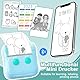 Mucek Mini Drucker für Smartphone, Pocket Printer mit 5 Papierrollen, Pinsel, Mini Printer mit 2 Etikettenpapieren, Mini SmartphoneBuntstiften, Aufklebern