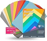 120x Buntes Paper 110 gsm Papier Tonpapier Buntpapier 120 g/m² - A4 Kopierpapier Druckerpapier bunt - zum Basteln & gestalten - Bastelpapier Tonkarton