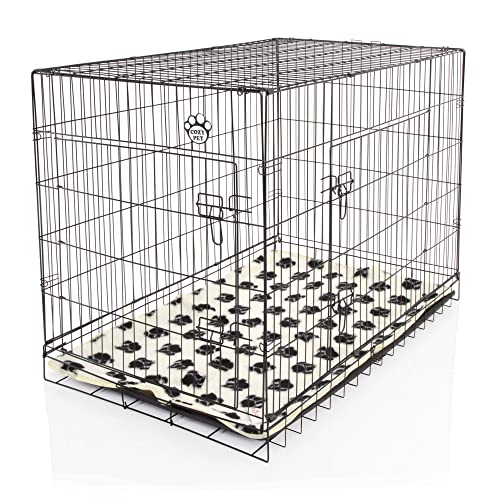 Cozy Pet Dog Cage 48 Black Inc Vet Bed ABS Tray Folding 122cm Puppy Crate Cat Carrier Dog Crate DCP48B + VB48C