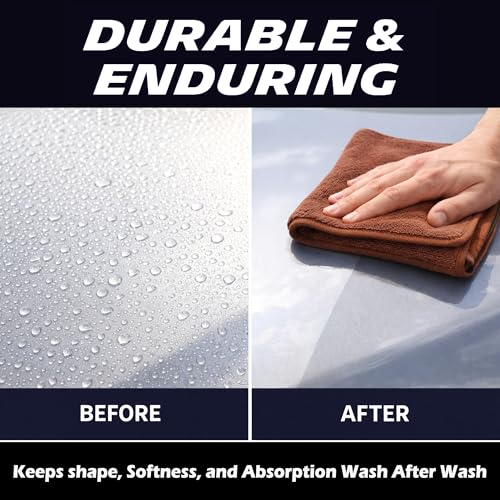 Image of Cutting EDGE 500 GSM Car Microfiber Cloth, Brown, 75x35 cm (Set of 2)
