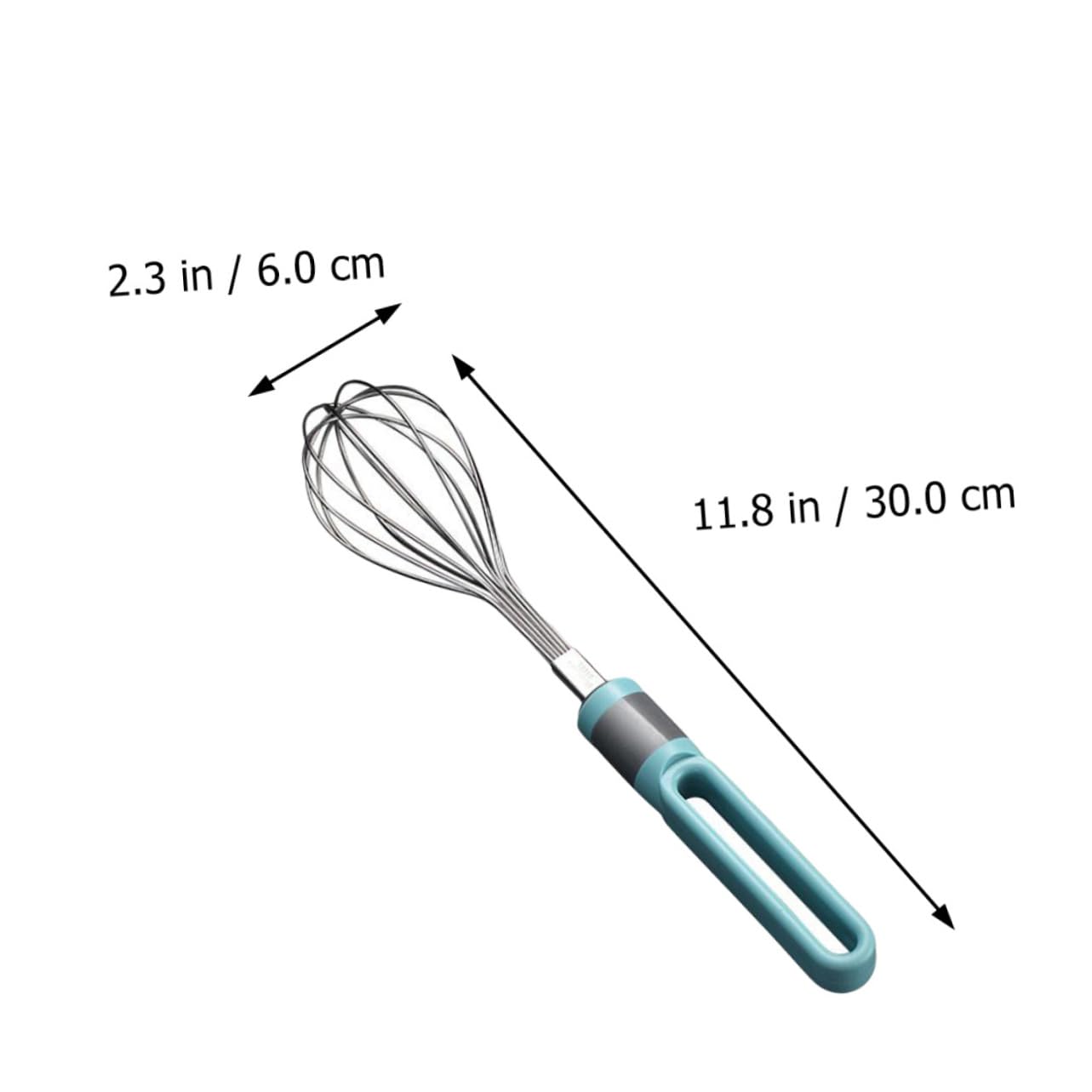 Ciieeo 2pcs Handheld Beater Stainless Whisk Mixer Portable Manual Kitchen Tool for Mixing Eggs Sauces Pancake Batter Ergonomic Non- Design for Easy Use