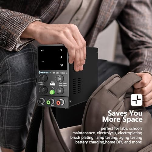 Image of DC Power Supply Variable, 120V 3A Adjustable Switching Regulated DC Bench Power Supply with High Precision 4-Digits LED Display, 5V /2A USB Port, Coarse and Fine Adjustments SPS-12003N