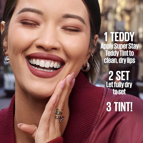 Image of MAYBELLINE Super Stay Teddy Lip Tint, Long Lasting Matte Lipstick for Up To 12HR Wear, Cool Grunge, 1 Count