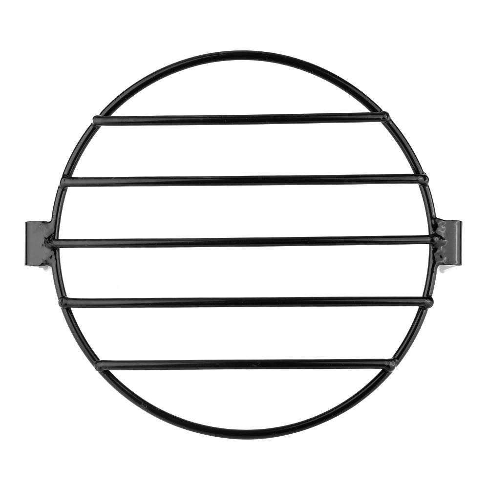 griglia faro moto + Coperchio Griglia Faro Anteriore 7 pollici Moto Retrò in Metallo Grill Side Mount Copri Faro