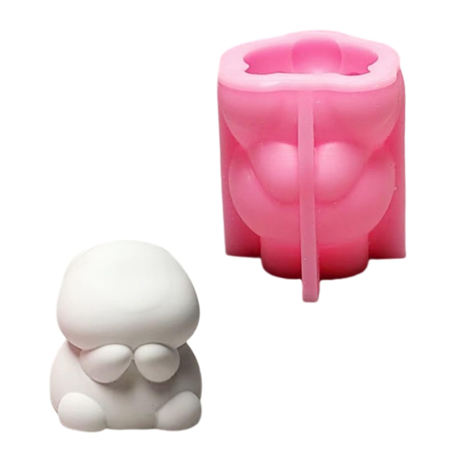 Yhplxyuus Silicone 3D Rabbits Molds Ornament Molds Animal Casting for Home Table Decorations