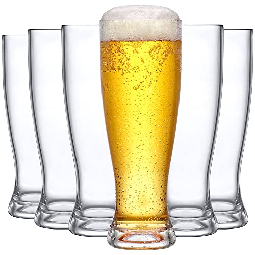 Amazing Abby - Genny - 625 ml Kunststoff-Biergläser (6 Stück), Pilsner-Gläser, wiederverwendbare Becher, BPA-frei, bruchsicher, spülmaschinenfest, perfekt für Pool, Outdoor, Camping und mehr Cover