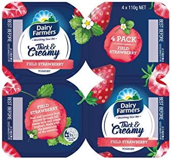 Dairy Farmers Dairy Farmers Strawberry Yoghurt - Chilled, 4 x 110g