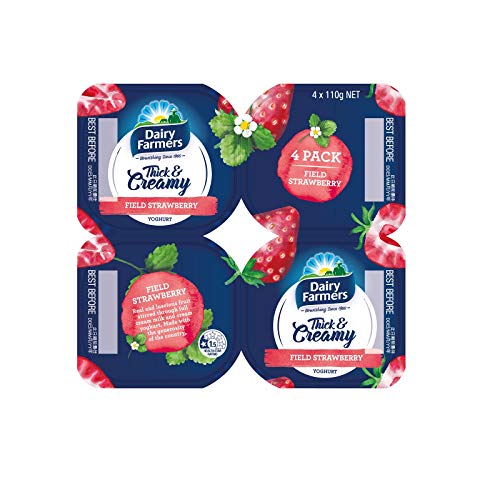 Dairy Farmers Dairy Farmers Strawberry Yoghurt - Chilled, 4 x 110g