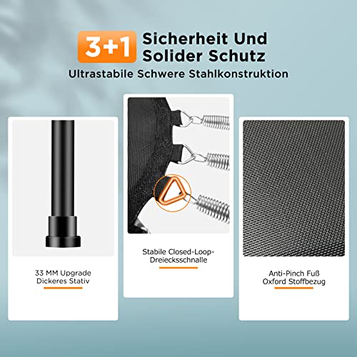 Fitness Trampolin Klappbar | Mini Trampolin für Erwachsene mit Wasserdichtem, Antibakteriellem PP-Pad,6 Große Saugnäpfe… – Bild 3