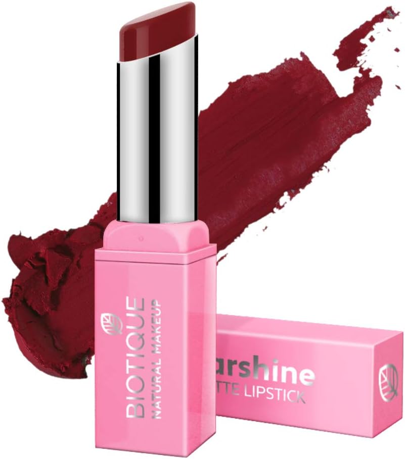 BiotiqueNatural Makeup Starshine Matte Lipstick, Hot Chilli