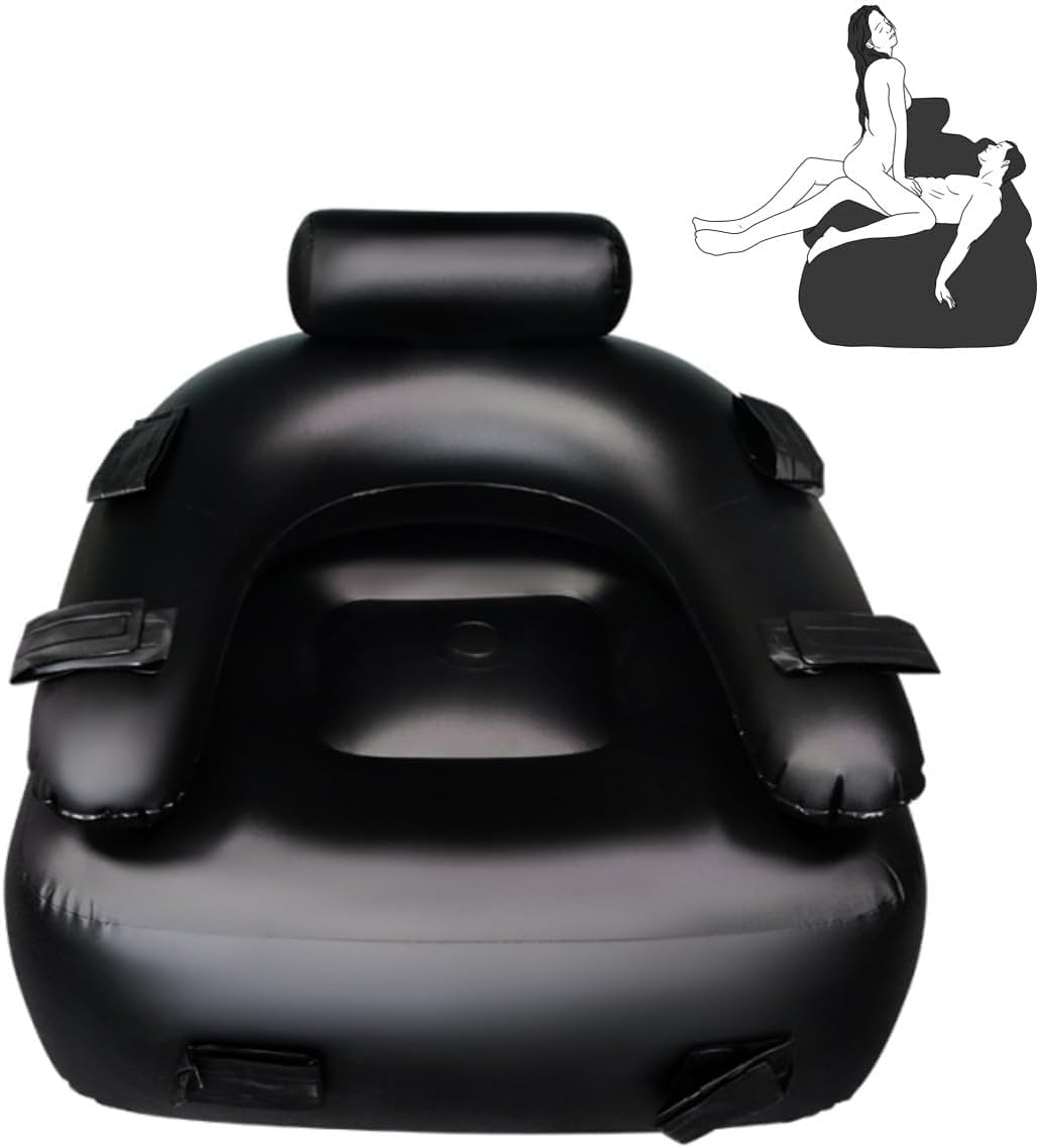 Mobilier sexuel Canapé sexuel gonflable BDSM Chaise avec menottes de bondage entraves pour les pieds Jouet sexuel Couples Jouet de positionnement pour position plus profonde Chaise de support pour