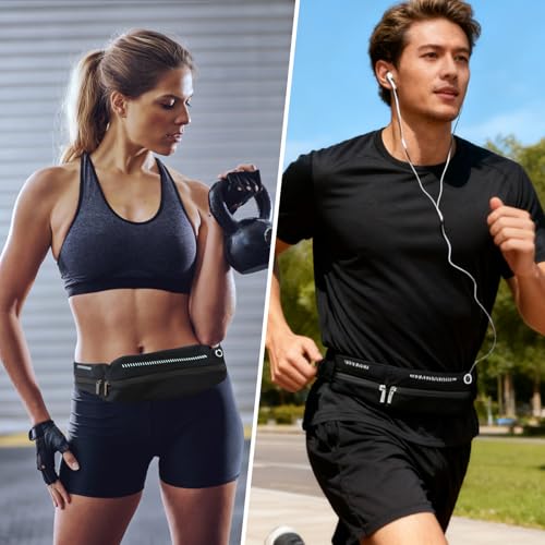Laufgürtel für Handy wasserdichte Bauchtasche Herren Damen Lauftasche Running Belt Sportgürtel Handytasche Joggen Handyhalterung für Drinnen und Draußen Joggen Fitness Radfahren und Reisen Laufgurt