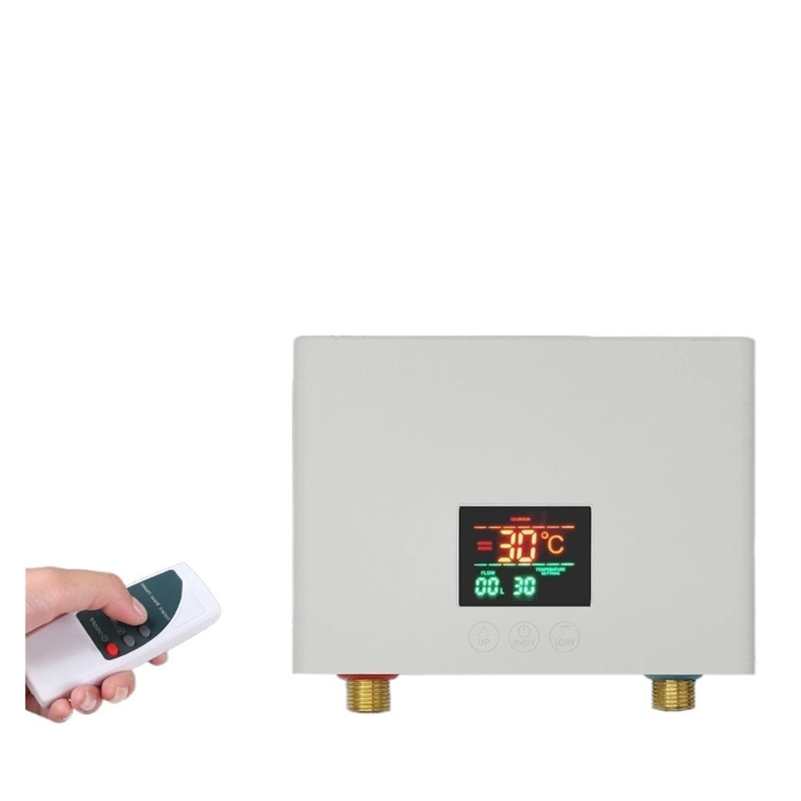 Scaldabagno Elettrico, Scaldabagno Elettrico da Cucina Piccoli Riscaldatori Domestici Rubinetto Riscaldato Nessun Deposito d'Acqua Riscaldamento Istantaneo Acqua Calda Illimitata(Noir)
