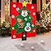 OurWarm PartyTalk Felt Christmas Tree Snowball Toss Game for Kids, Christmas Games for Adults and Kids Party Decorations, Christmas Kids Gifts with 3 Snowballs
