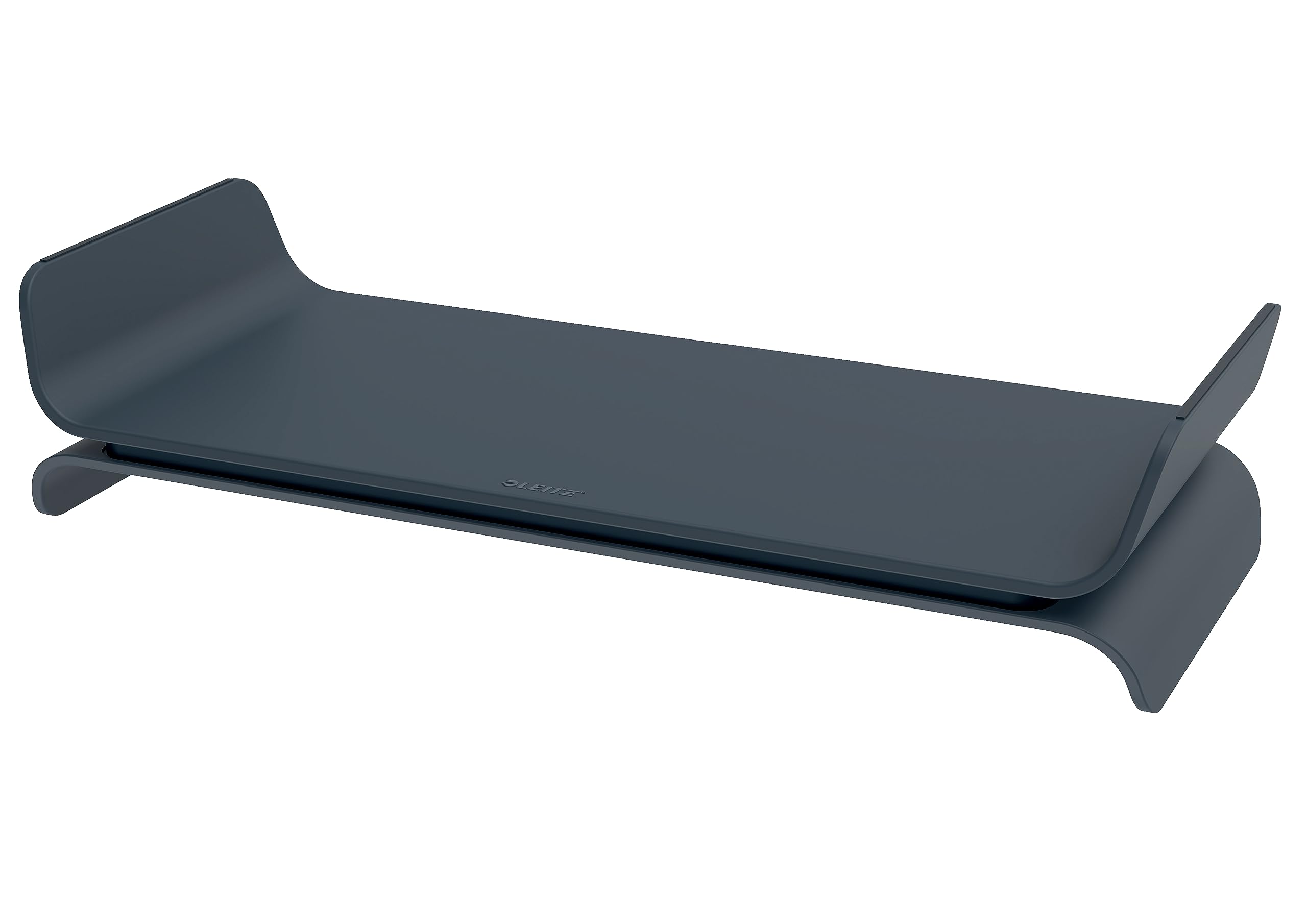 Leitz Ergo 65040089 Height-Adjustable Monitor Stand, Screen Riser with Two Height Settings, to Support Posture, Velvet Grey