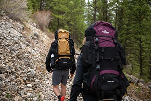 Teton Sports Scout Internal Frame Backpack - High-Performance Hiking, Camping & Travel - Water Bladder Storage & Rain Cover Repellant - Adjustable Gear For Sleeping Bag Backpacking - Olive, 55L #TOP3