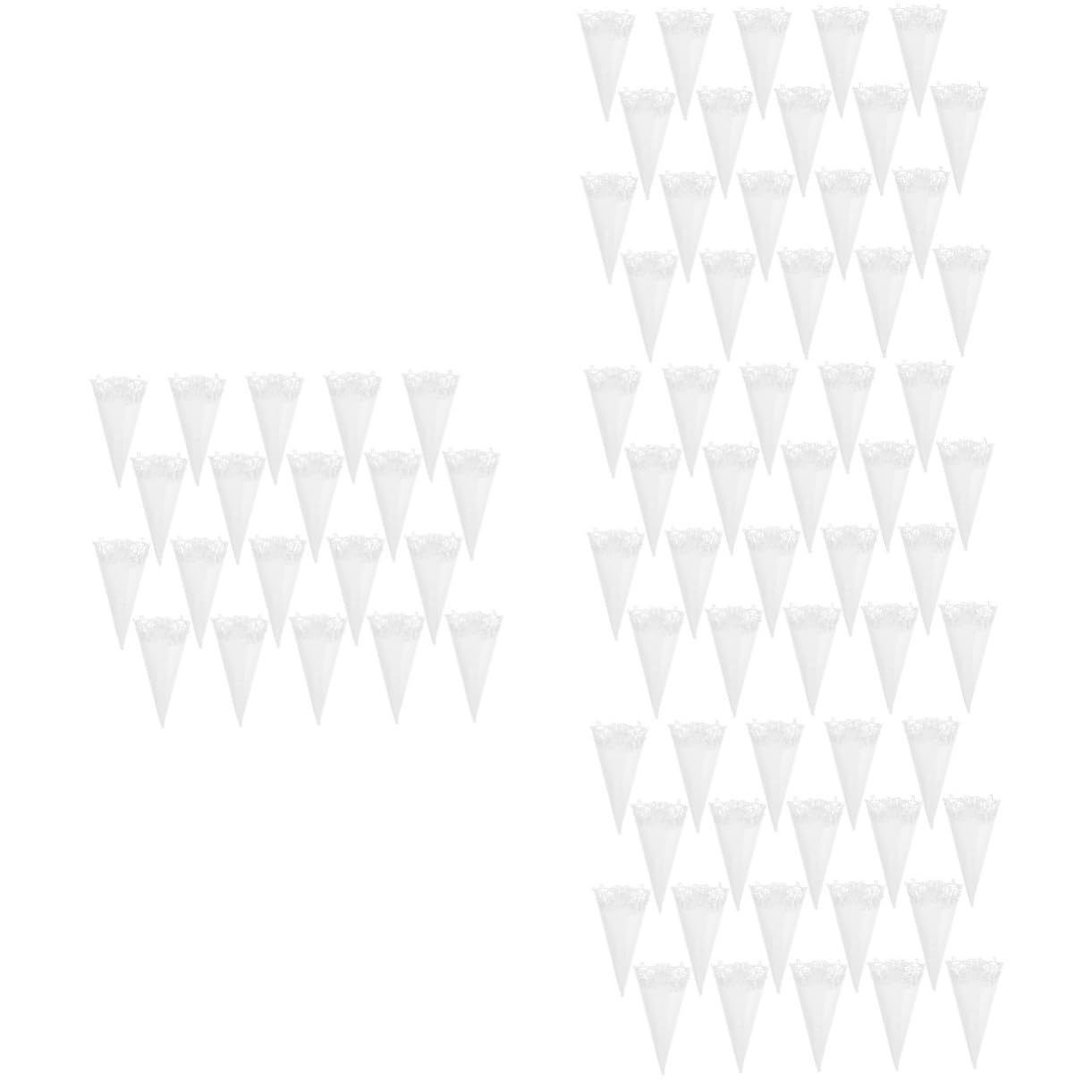 HOMSFOU 4 Sätze Papierbrunnen Groß Klein Jumbo Partydekorationen Konfetti Blütenblatt Hochzeitsblumenhalter Hochzeitsblumenkegel Favorisieren Blütenblatthochzeit Weiß 20 Stück * 4