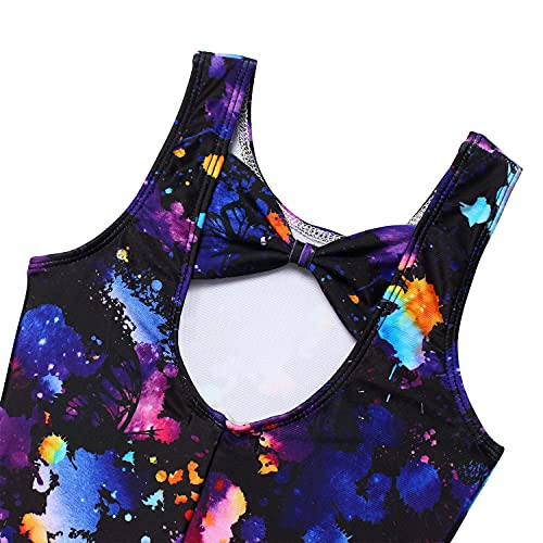 Image of MODAFANS Leotards for Girls Gymnastics with Shorts Dance unitards Tumbling Biketards with Hair Scrunchie for3-13T